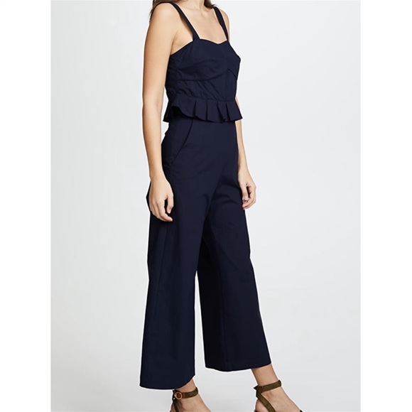 SEA NEW YORK Navy Blue O'Keefe Quilted Corset Jumpsuit - Picture 4 of 13